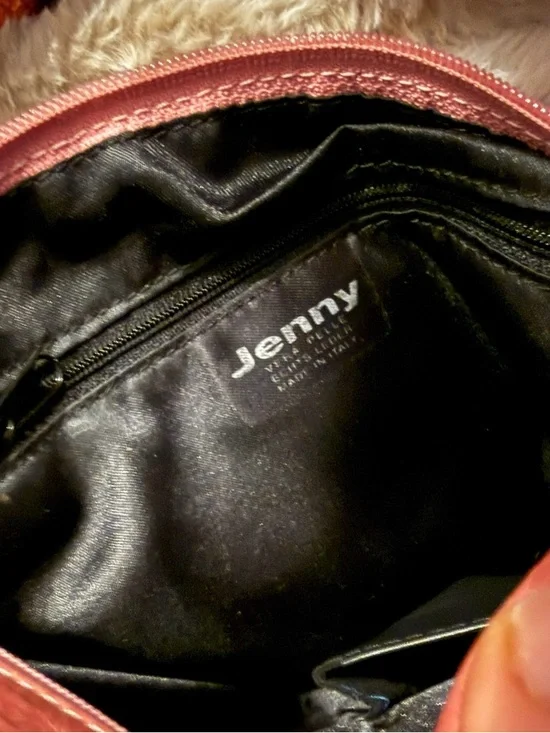 Vintage 90s Y2K Jenny VERA PELLE made in ITALY Pink Leather Hobo Bag - Picture 13 of 16